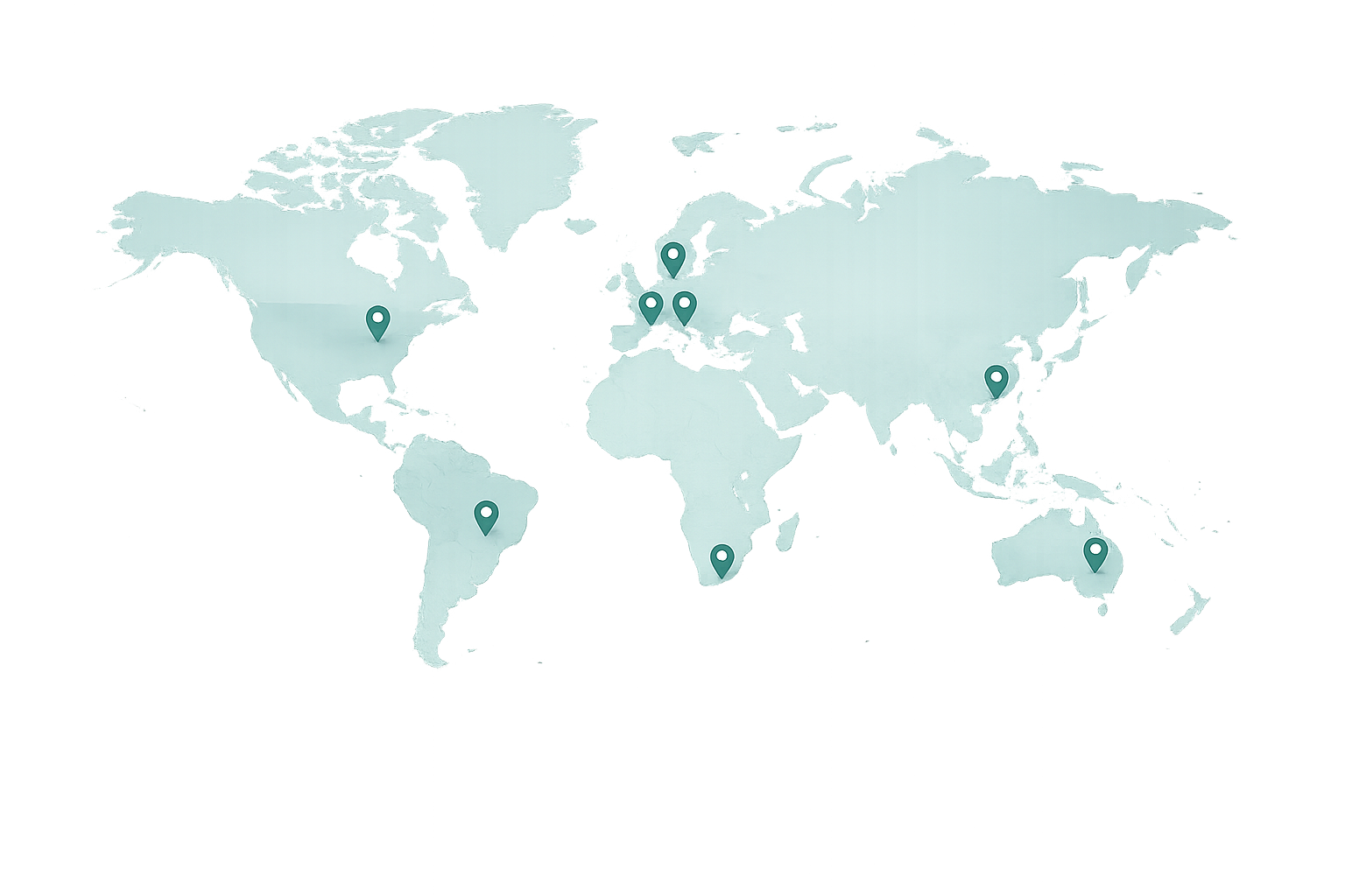 Map of Moalij's global presence